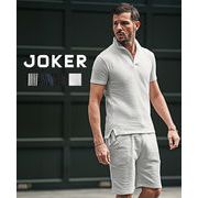 【セットアップ】シアサッカー イタリアンカラーポロ+イージーショーツ／Joker