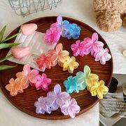 春夏 ハワイ ビーチ レディース フランジパニー ヘアクリップ バンスクリップ プルメリア アクリル 11cm