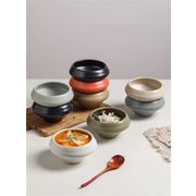 クーポン併用で最安値更新  無釉薬粗陶器 深型ポットボウル  高脚丼 サラダ・スープ兼用