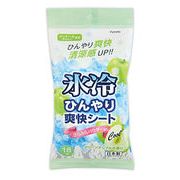 ひんやり爽快シート　さらさらパウダーｉｎグリーンアップル１８枚　消耗品/冷却/夏/熱中症/ノベルティ