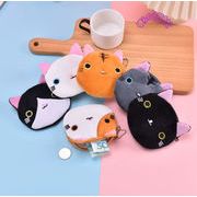 ミニバッグ　コインケース　小銭入れ　ミニ財布　鍵入れ　ミニポーチ　猫　ジュエリーポーチ　約11cm　6色