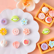 和菓子 カボション レジンパーツ 手芸 ハンドメイド クラフト お皿 貼り付けパーツ デコ ヘアクリップ制作