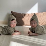 2025春新作 韓国風ベビーコンビパジャマ 三角ハイネック 男女兼用