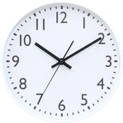 静音式掛時計シンプル 25cm WH 37859