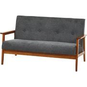 厚手ファブリックソファ ミート 2P GY 73763