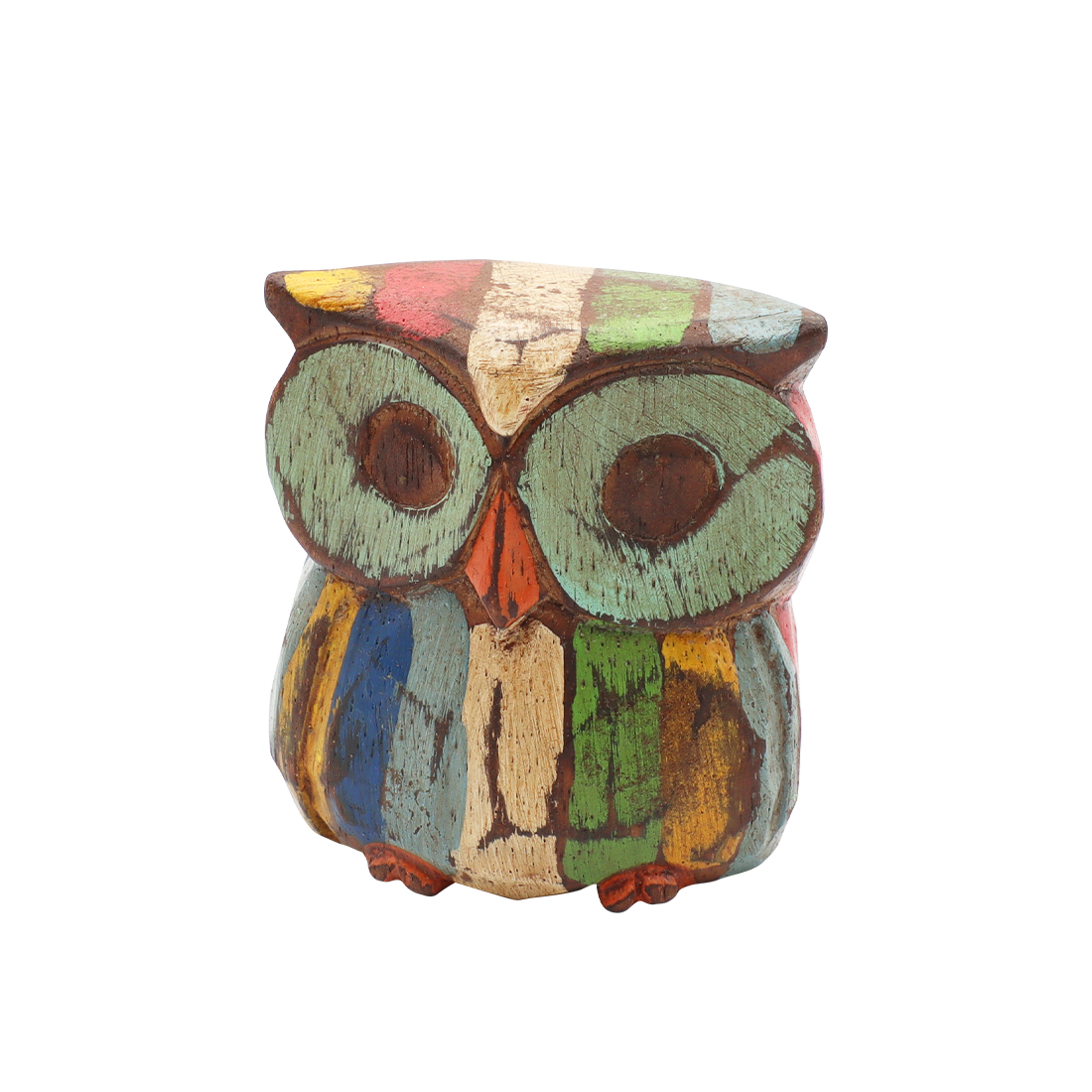 シャビーフクロウ S[オブジェ 置物 梟 ふくろう アジアン エスニック]