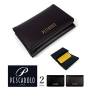 全2色 PESCAROLO ペスカロロ リアルレザー2つ折り 名刺入れ カードケー 本革
