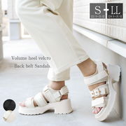 【2025年春夏新作】スポーツサンダル カジュアル 厚底 太ヒール ベルクロベルト 3e 屈曲 夏