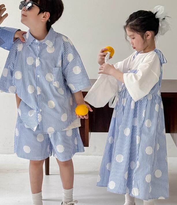 2025」子供服☆ワンピース☆セットアップ☆韓国風子供服☆2色