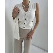 2025年INS 春夏新作　可愛い　カットソー 　タンクトップ　おしゃれ　韓国ファクション