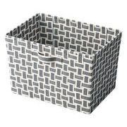 グリッド深型バスケット L　収納/小物入れ/雑貨/棚飾り/カゴ