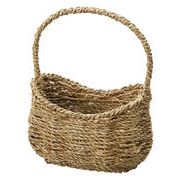 シーグラスハンドルバスケット　収納/シンプル/インテリア/カゴ/バスケット/オシャレ