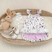 73~110cm　ベビーキャミソール＋パンツ　上下セットアップ　韓国ベビー服