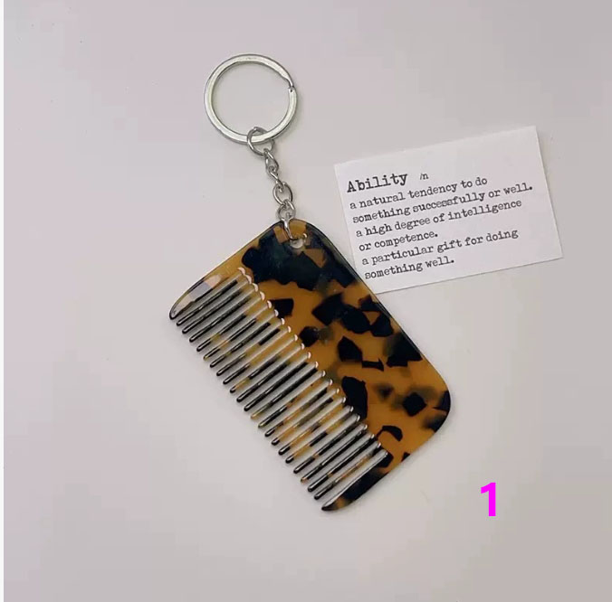ハンドメイド バックチャームキーホルダー キーホルダー シンプル くし 雑貨 DIY用品 ハンドメイド バック