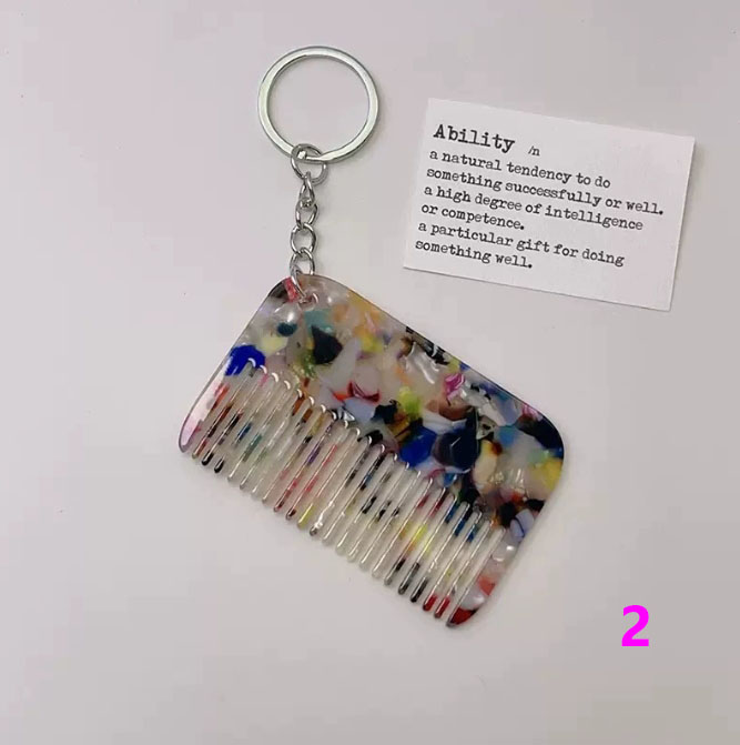 キーホルダー シンプル くし 雑貨 DIY用品 ハンドメイド バック