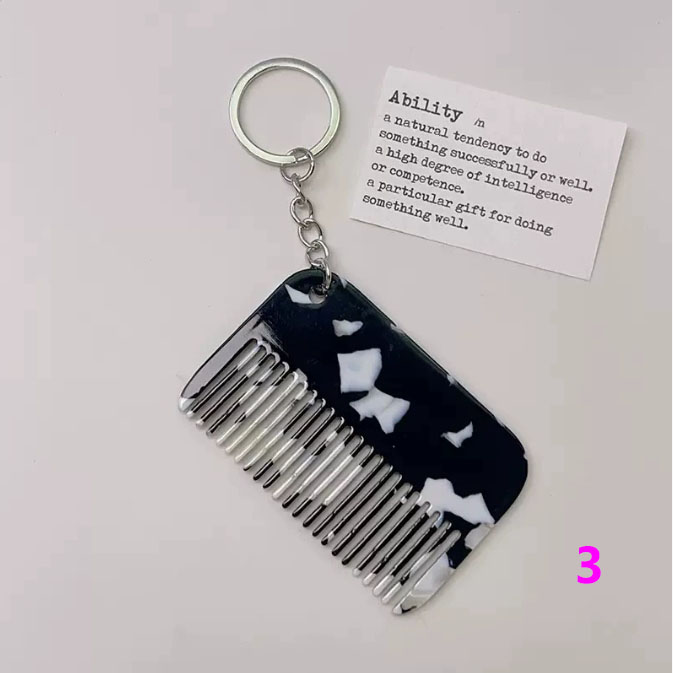 キーホルダー シンプル くし 雑貨 DIY用品 ハンドメイド バック