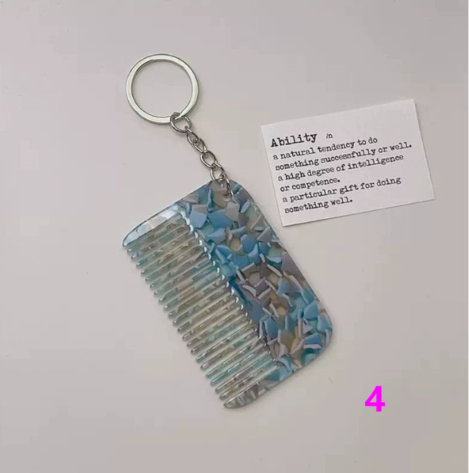 キーホルダー シンプル くし 雑貨 DIY用品 ハンドメイド バック