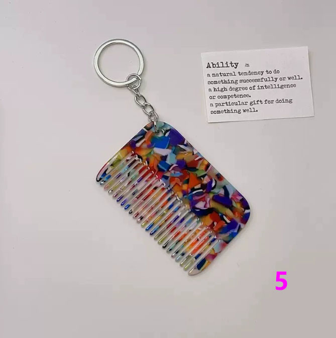 キーホルダー シンプル くし 雑貨 DIY用品 ハンドメイド バック