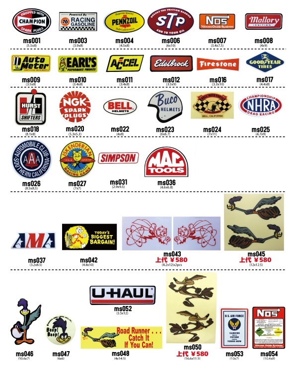 レーシング ステッカー 95種類 大人気シリーズ デカール モーター アメリカン