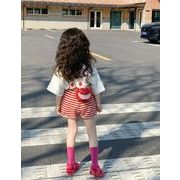 2025年新品 韓国風子供服  女の子 トップス   Tシャツ& ハーフパンツ かわいい  分けて販売  90cm-140cm