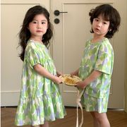 2025夏新作 韓国風子供服 キッズ服 半袖 トップス+ズボン 男女兼用 カジュアル 80-150cm 2点セット
