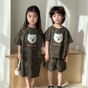 2025夏新作 韓国風子供服 キッズ服 半袖 トップス+ズボン 男女兼用 カジュアル 80-150cm 2点セット
