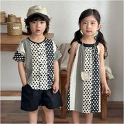 2025夏新作 韓国風子供服 キッズ服 半袖 トップス+ズボン 男女兼用 カジュアル 80-150cm 2点セット