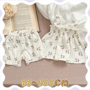 ベビー服　66~100cm　ベビーキャミソール ショートパンツ　上下セット　韓国ベビー服