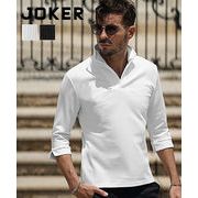 【2025年夏の新作】ふくれJQD ワッフル イタリアンカラー スキッパー 7分袖 ポロシャツ／Joker