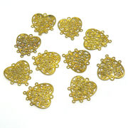 【在庫限り】 メタル合金パーツ 約20x18x1.2mm （丸カン内径1.2mm） ゴールドカラー 《10個》 金具