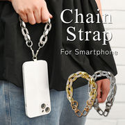 チェーン ハンドストラップ スマホ ストラップ アクセサリー 韓国風 キラキラ シルバー ゴールド