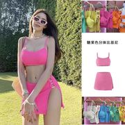 【2025新作 激安】韓国風 セパレートカラフルビキニ 水着 7色