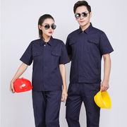 作業服 半袖  男女兼用 薄手  加工場倉庫　作業ジャケット　セット