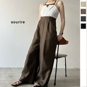 【2025新作】ヘザーツイル異素材コンビオールインワン