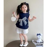 【2025】韓国風子供夏服★ファッション2点セット子供夏服★女の子トップス+パンツ★夏服★90-140cm