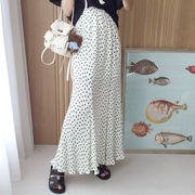 ドット柄ロングスカート　レディース　INS　韓国ファッション