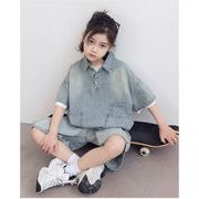 2025夏新作  夏服  韓国風子供服 トップス+ショートパンツ  男の子 カジュアル 120-170cm
