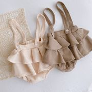 XZY☆2025秋新規※ ベビー用ロンパース 女の子向けプリンセス風長袖カバーオール 誕生日ドレス