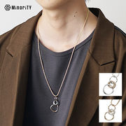 【2025年夏の新作】ミックスリング ネックレス／MinoriTY
