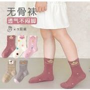 人気新作      子供靴下  韓国風子供服 ベビー靴  ベビー用   ソックス   可愛い  5足入り