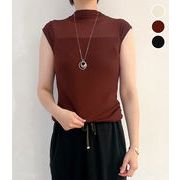 シアー ハイネック インナー トップス カットソー