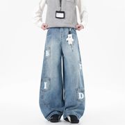 パンツ ボトムス ズボン デニム ジーンズ ウォッシュ加工 ワイドパンツ メンズ