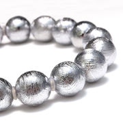 ブレス　ギベオン＜ナミビア産＞　シルバー　丸　証明書付き