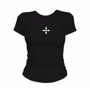 Tシャツ 半袖 ブラウス カットソー スリム レディーストップス