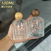 「ねじ口」100ml香水ボトル、ガラスディスペンサーボトル、化粧品プッシュ式スプレーボトル、化粧水ボトル