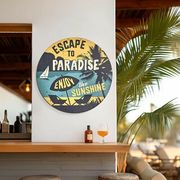 【初回送料無料】ウッディー ラウンド プラーク ESCAPE TO PARADISE CA-RP-537903