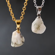 フェナカイト 原石 トップ ブラジル産 日本製 ステンレス ケース付 ペンダント 金属アレルギー対応