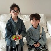 2025新作 　キッズ服　GY　デニム　ジャケット　コート★80－140CM 2色