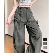 【日本倉庫即納】 サイドドロスト カーゴパンツ レディース