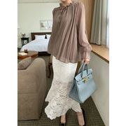 2025年INS 秋新作 　韓国風    気質   おしゃれ　 chic 韓国ファッション 長袖 シャツ/ブラウス